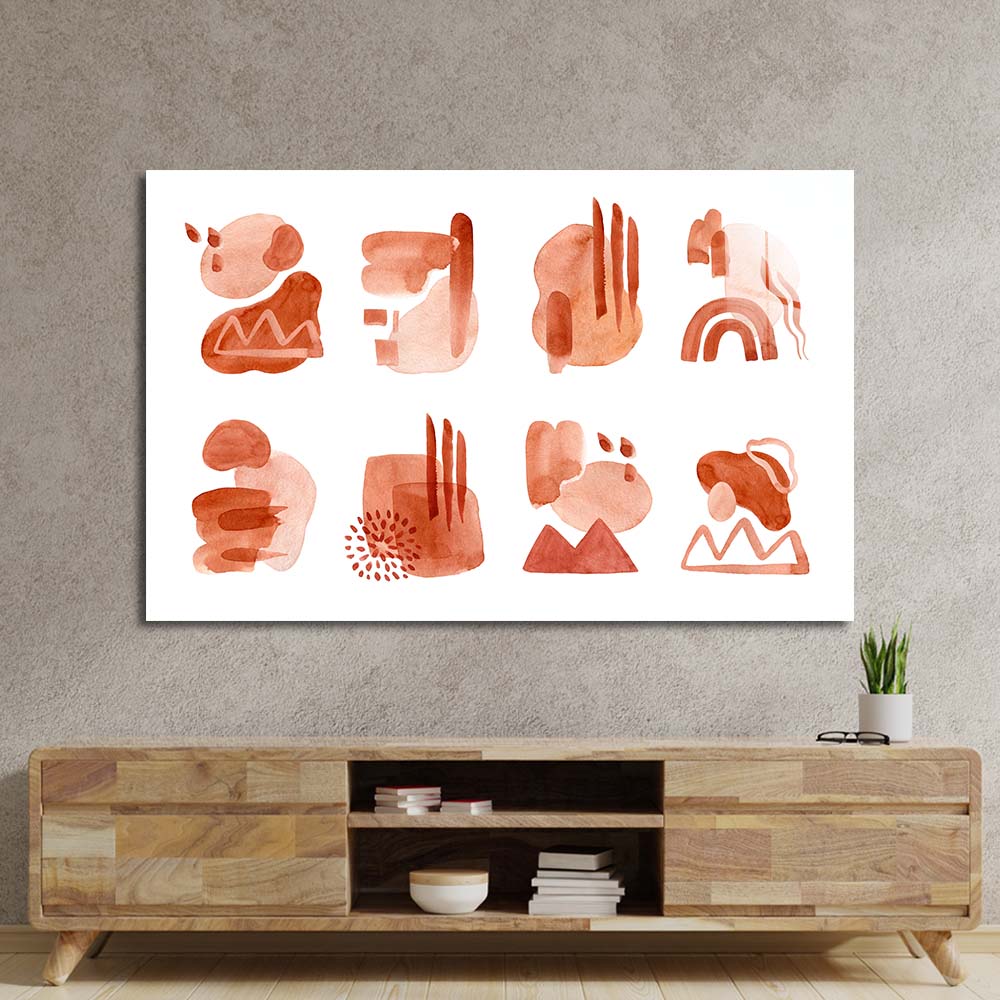 Watercolour Abstractions Glass Wall Art