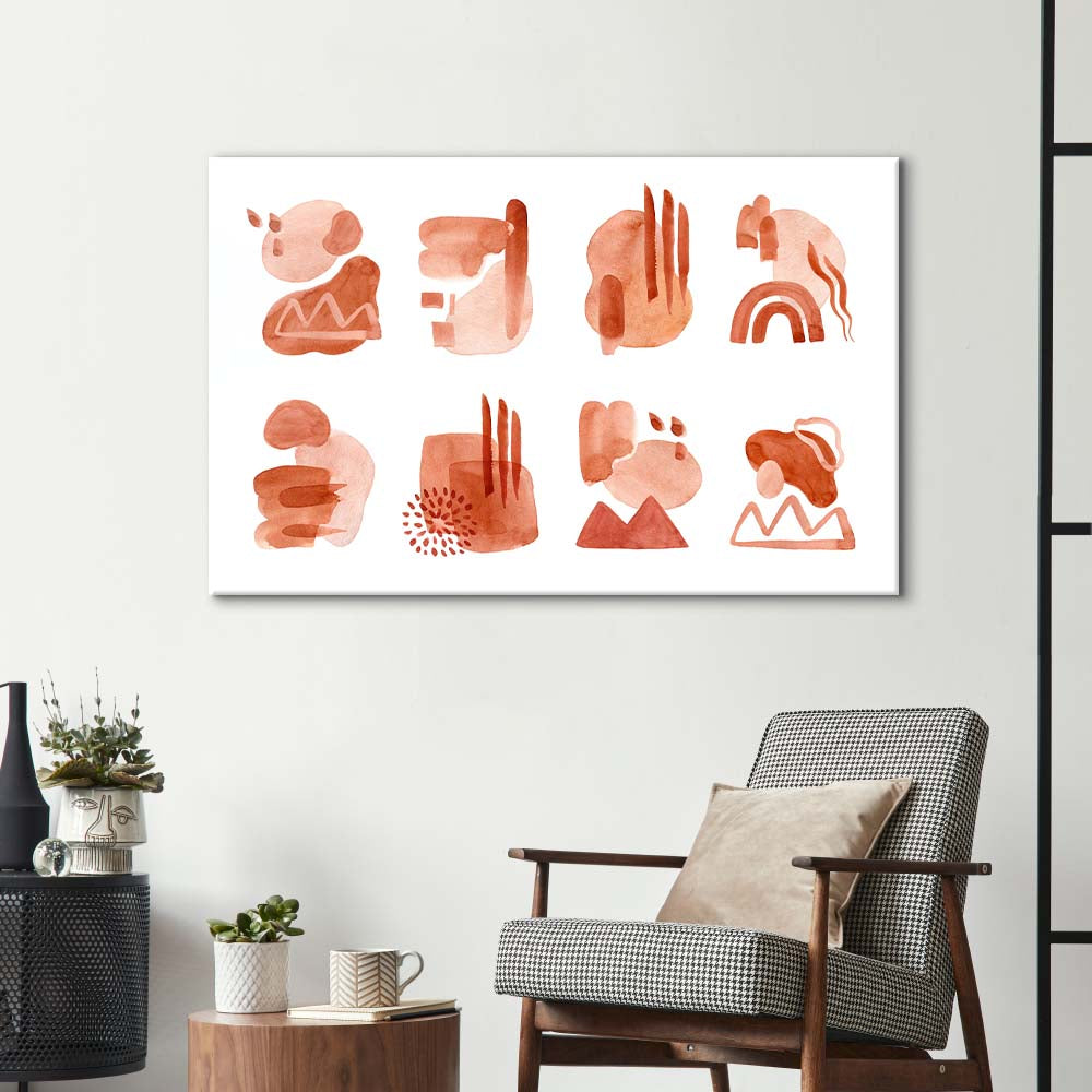 Watercolour Abstractions Glass Wall Art