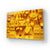 Yellow Musical Collage Glass Wall Art