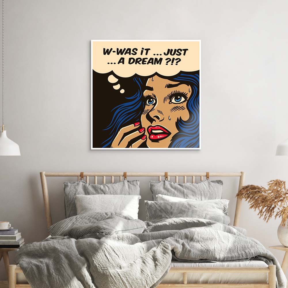 Dream Retro Girl Glass Wall Art