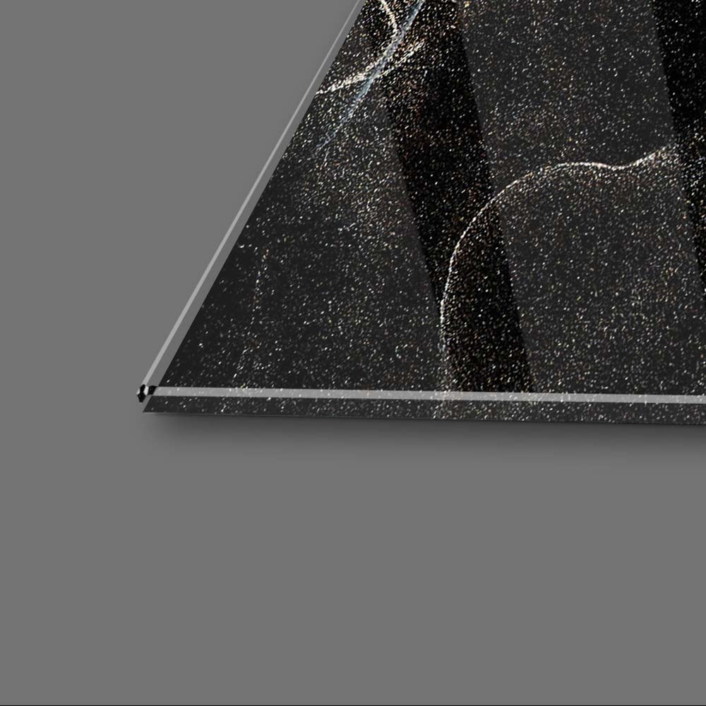 Abstract Blue Marble Glass Wall Art