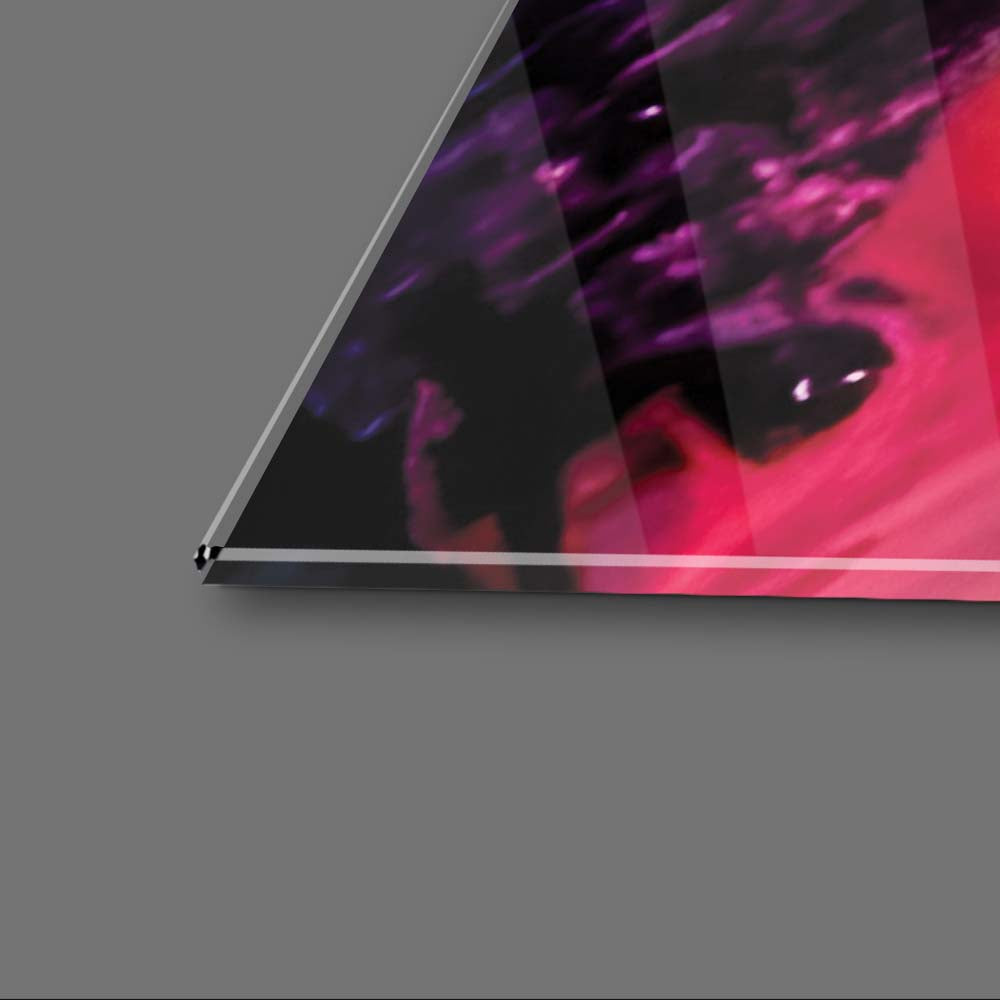 Abstract Colorful Canvas Texture Glass Wall Art