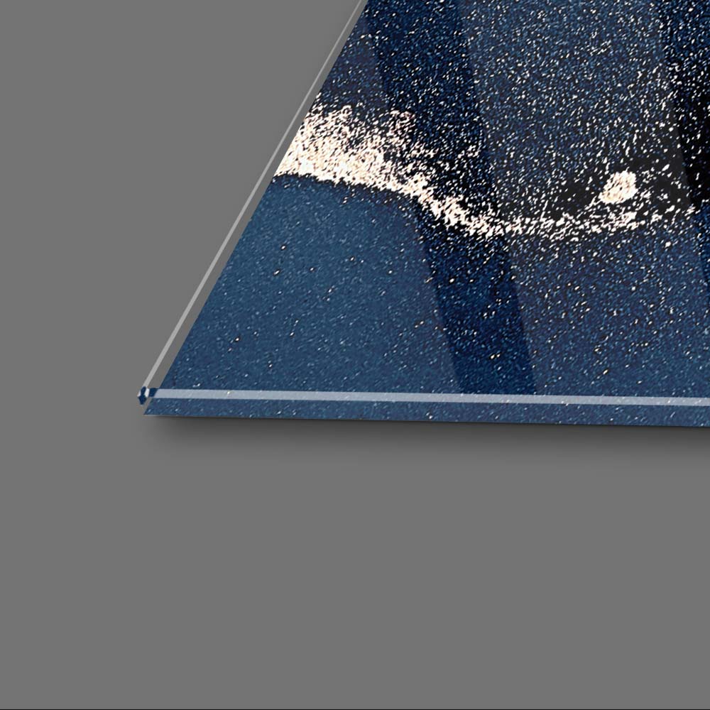 Abstract Light Blue and Baby Pink Alcohol Ink Marble Glass Wall Art