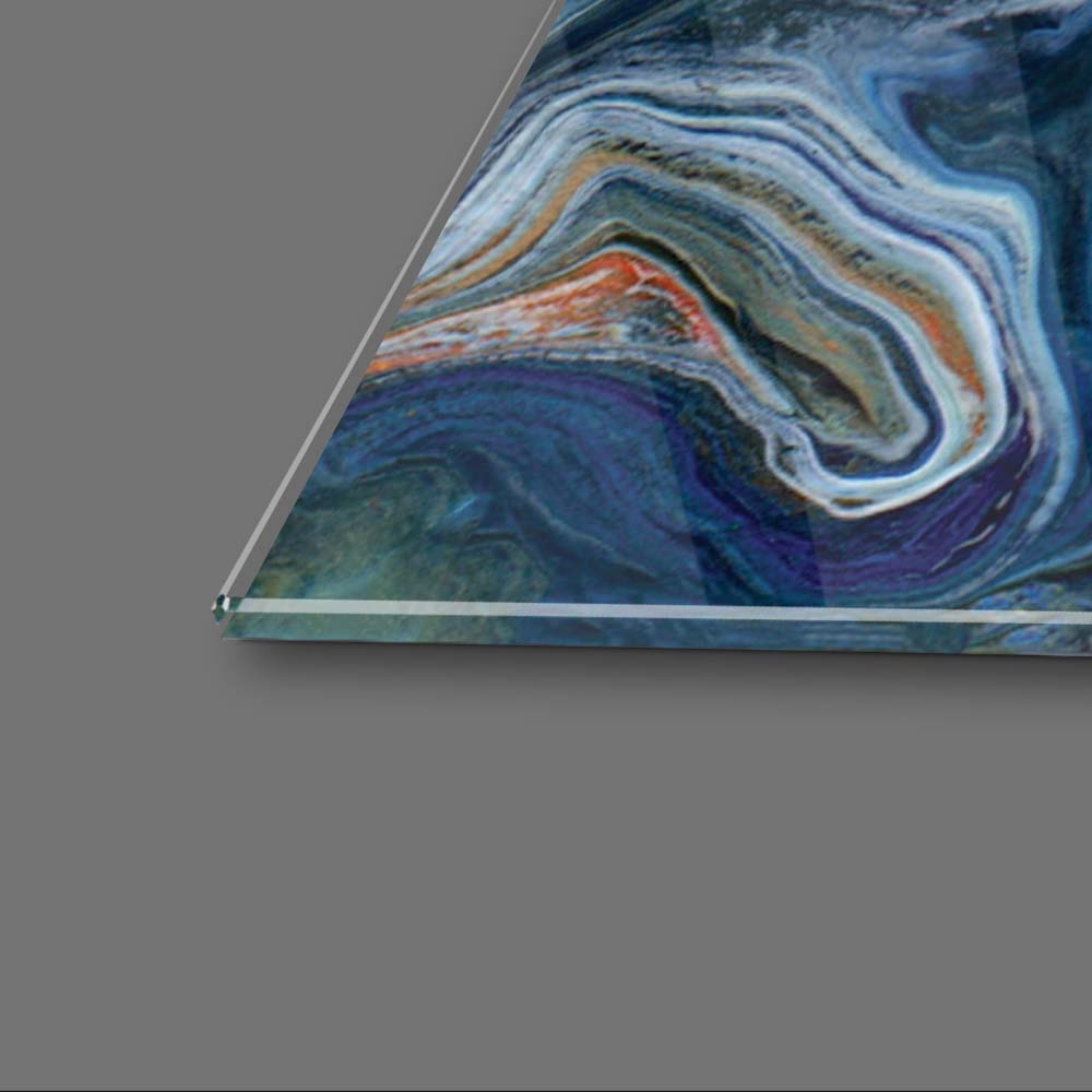 Abstract Liquid Structure Glass Wall Art