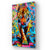 Abstract Multi-Coloured Tiger Glass Wall Art