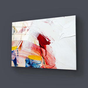 Abstract Palette Knife Oil Painting Glass Wall Art
