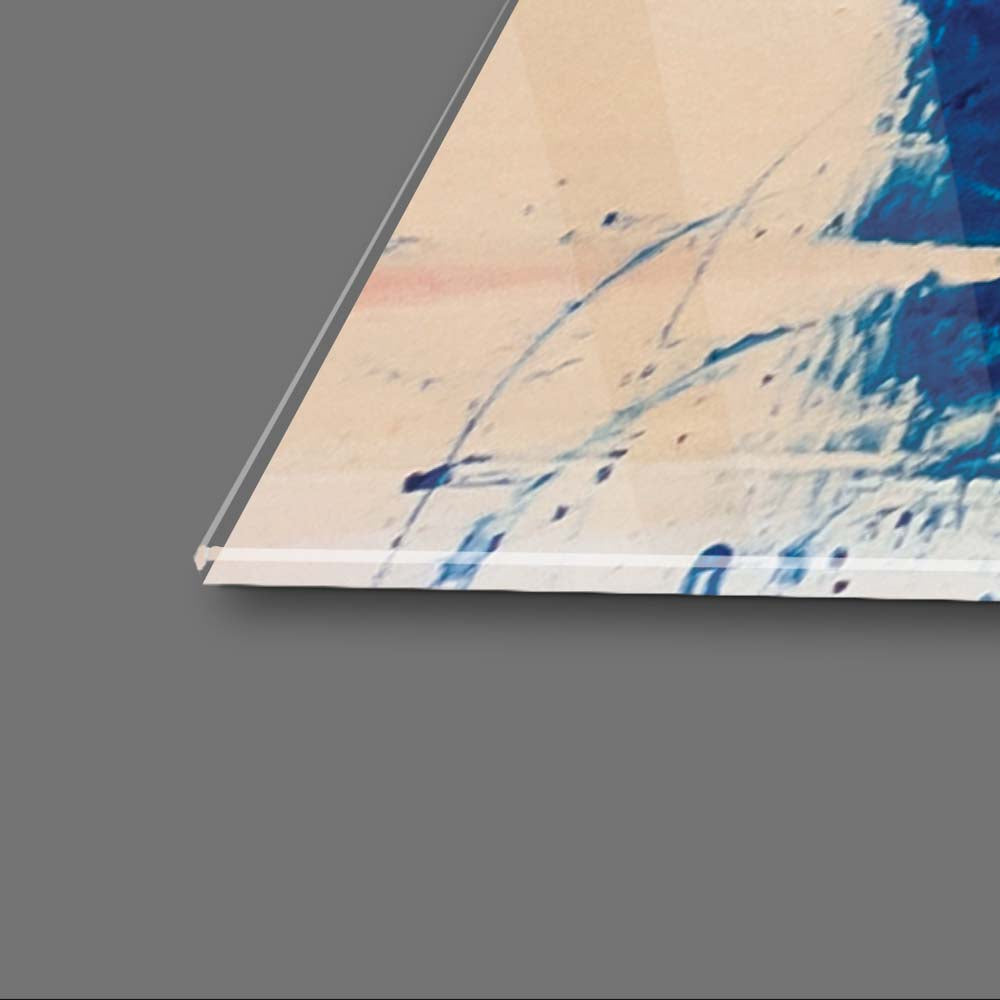 Abstract Palette Knife Oil Painting Glass Wall Art