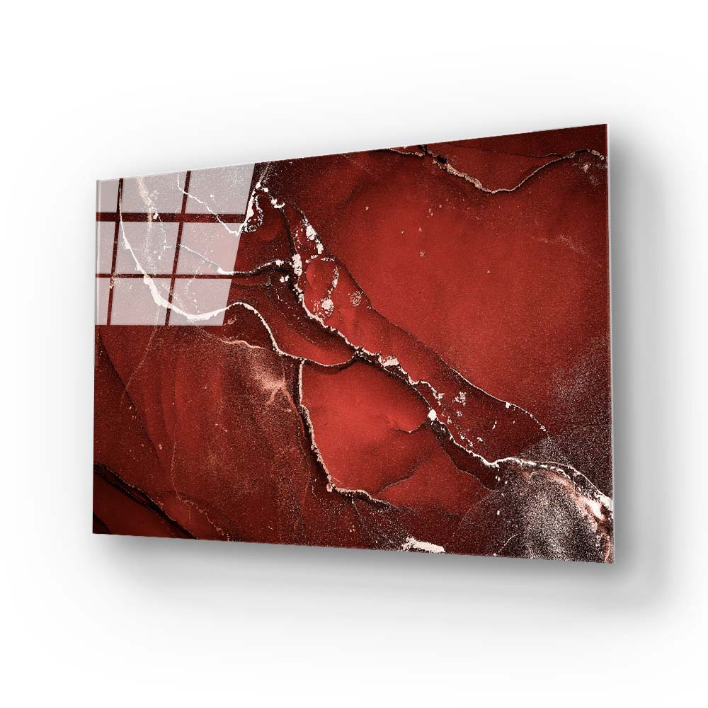 Mural Art, Wall Art, Wall Decoration, Claret Red Marble Wall Art, Red Marble Glass Printing, discount Abstract Glass Wall, Alcohol Ink Tempered Glass