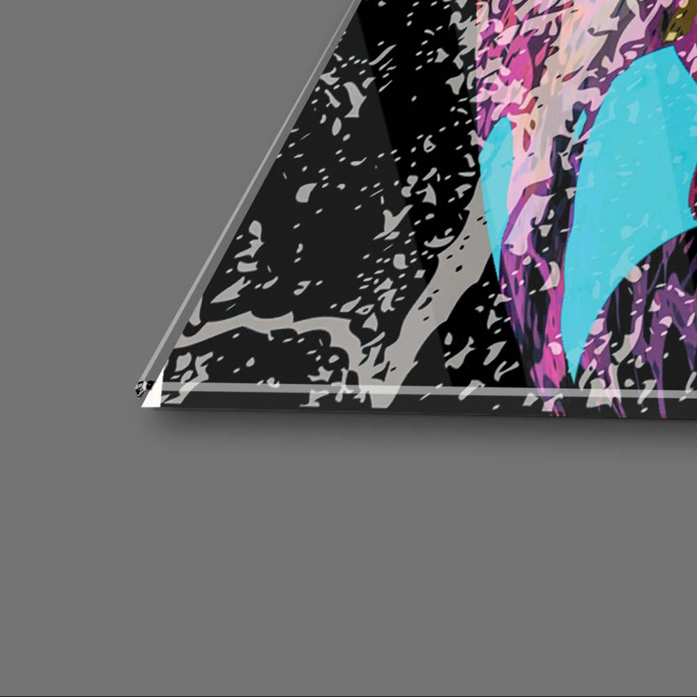 Abstract Spraypaint Square Glass Wall Art