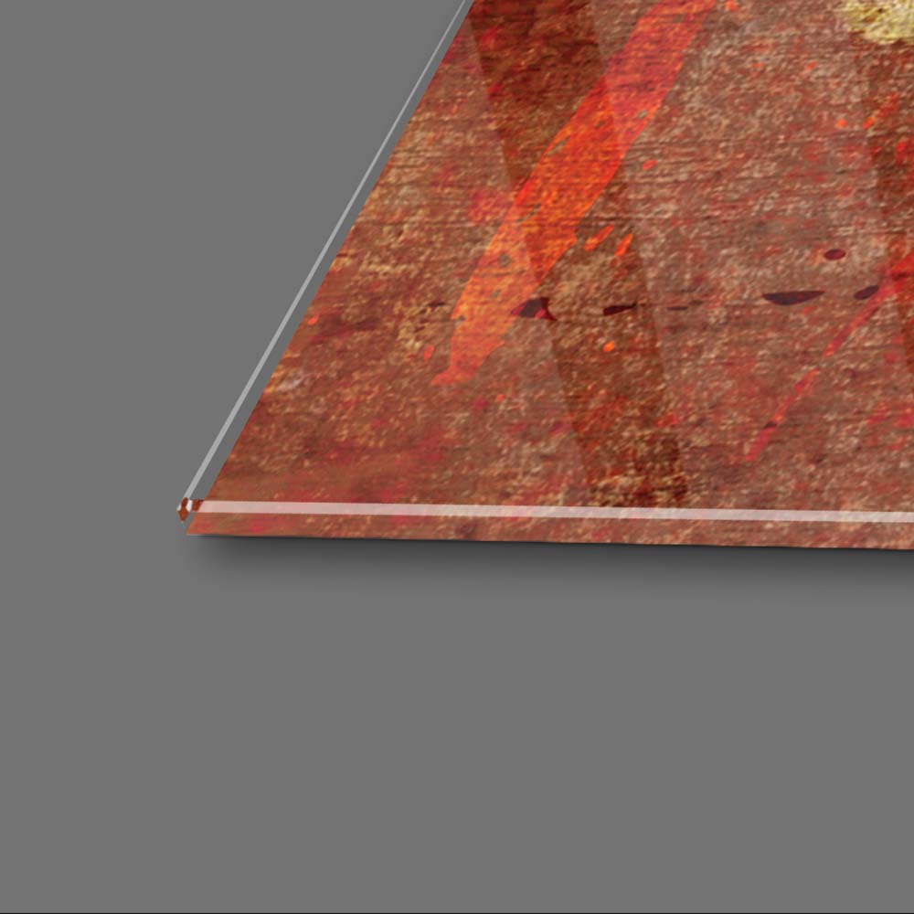 Abstract Volcanic Colours Glass Wall Art