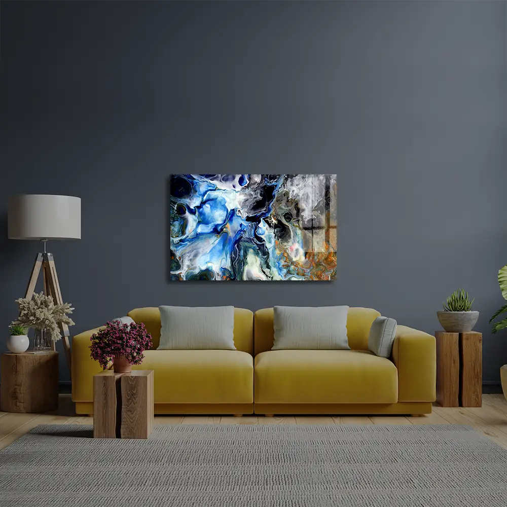 Acrylic Liquid Structure Glass Wall Art