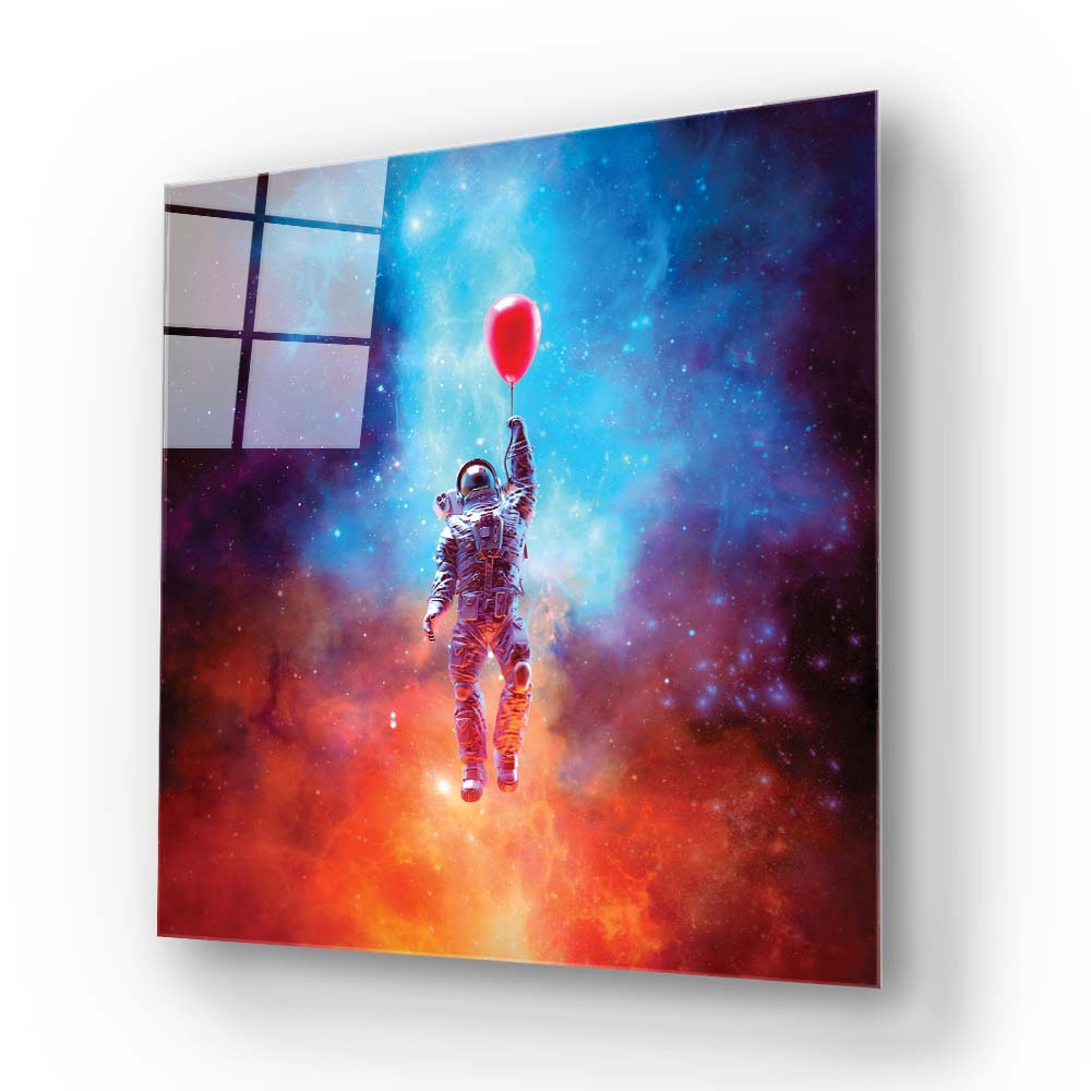 Astronaunt Glass Wall Art