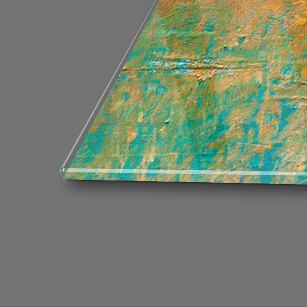 Autumn Forest Orange Leaves Glass Wall Art