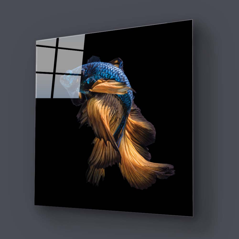 Betta Fish Glass Wall Art