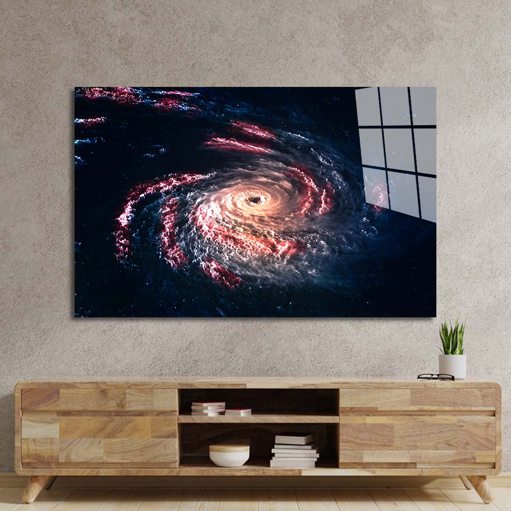 Black Hole Glass Wall Art