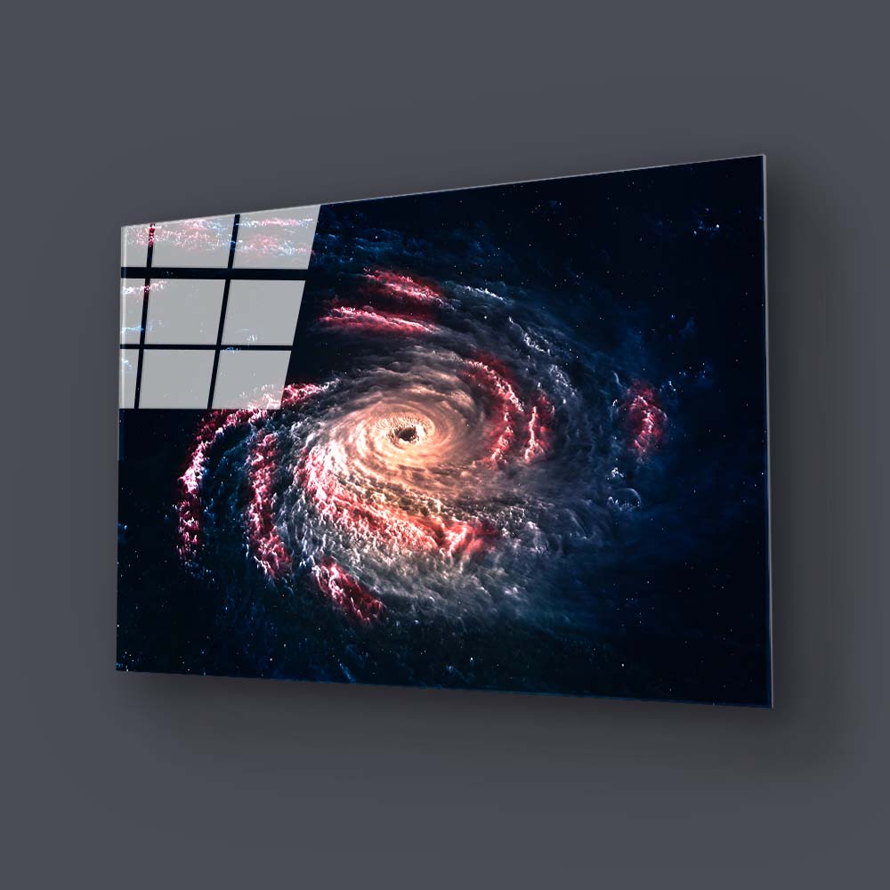 Black Hole Glass Wall Art