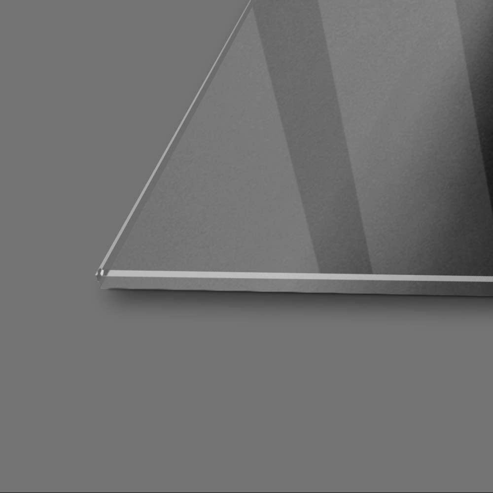 Black Rose Close Up Glass Wall Art