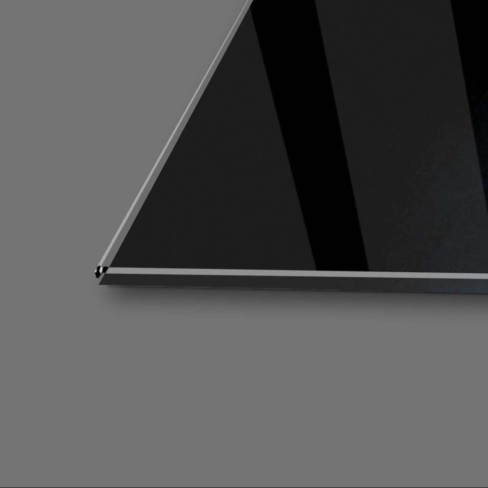 Blue Cape Daisy with Pink Droplets Glass Wall Art