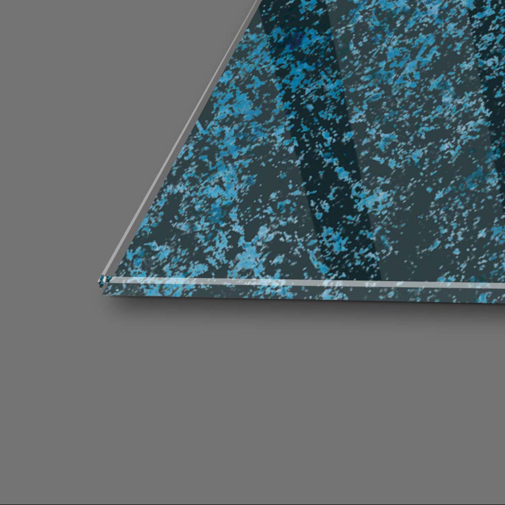 Blue Islamic Calligraphy Glass Wall Art