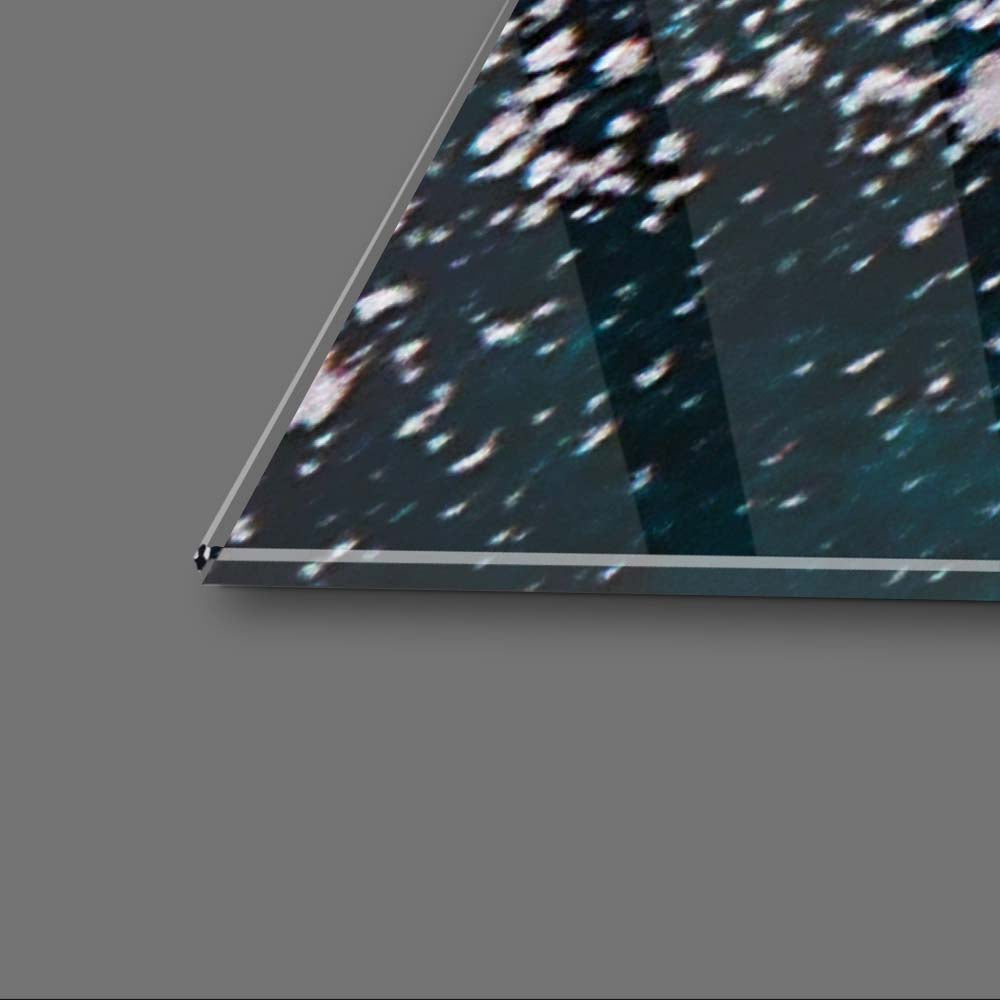 Blue White Abstract Painting 2 Glass Wall Art