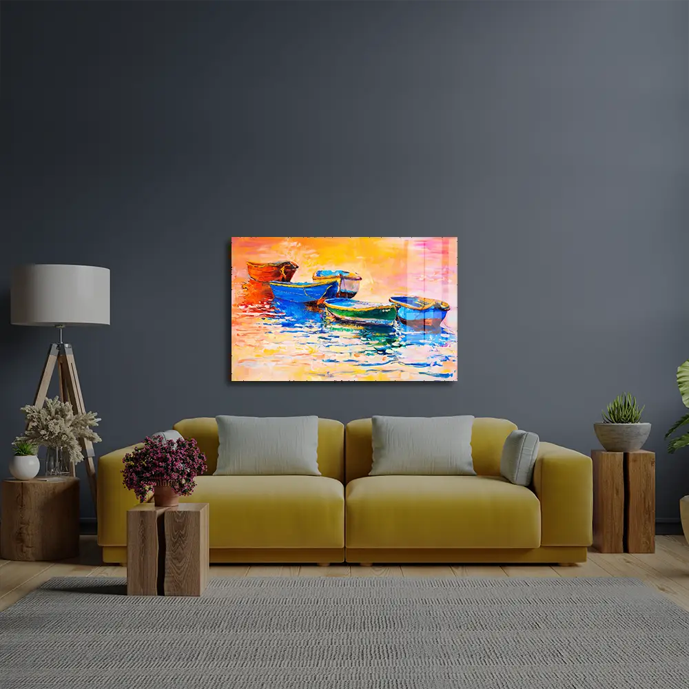 Brunette Woman Glass Wall Art