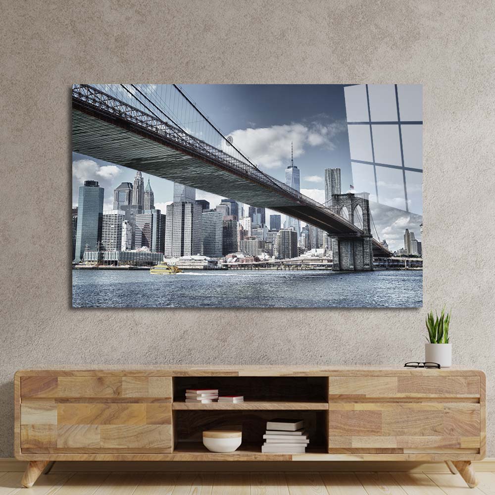 Brooklyn Bridge Glass Wall Art