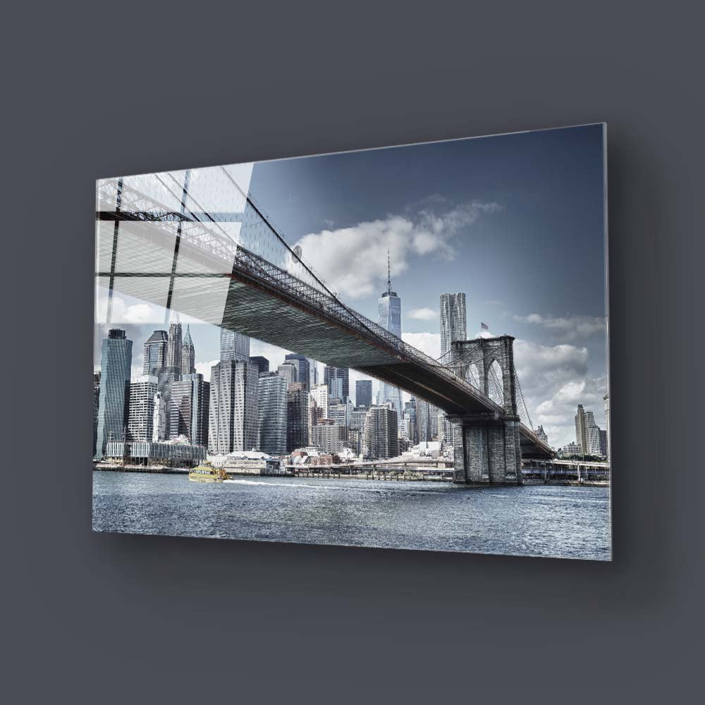 Brooklyn Bridge Glass Wall Art