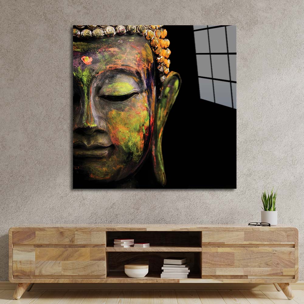 Buddha Spiritual Glass Wall Art