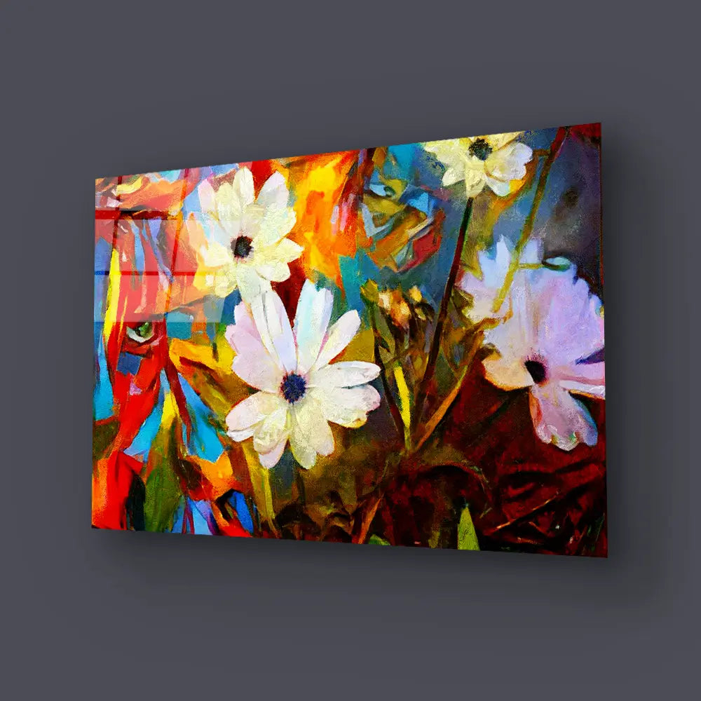 Chamomile Glass Wall Art