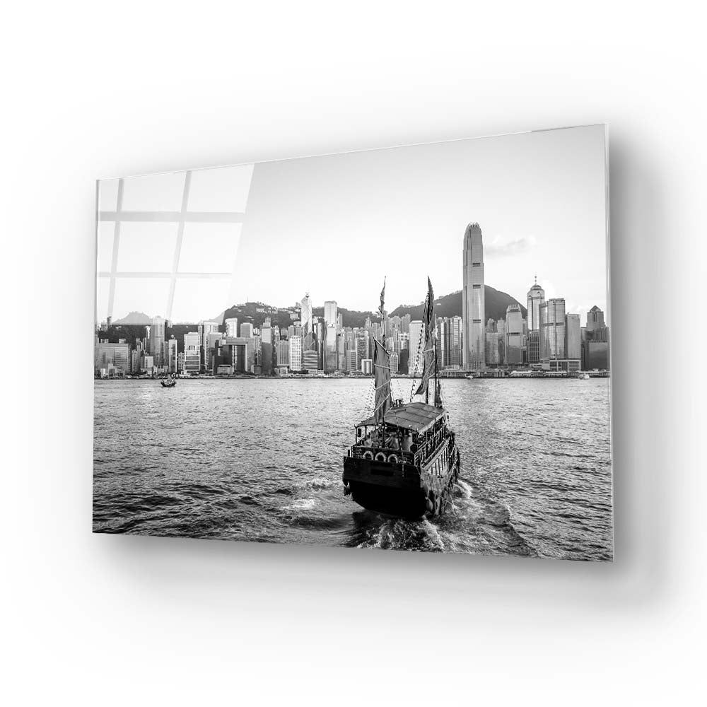 City Skyline Glass Wall Art