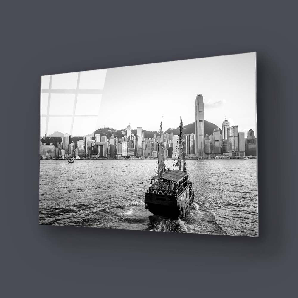City Skyline Glass Wall Art