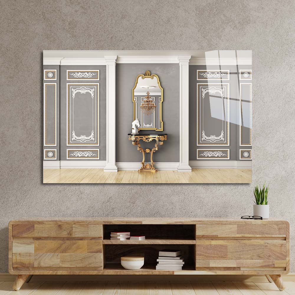 Classical Interior Glass Wall Art