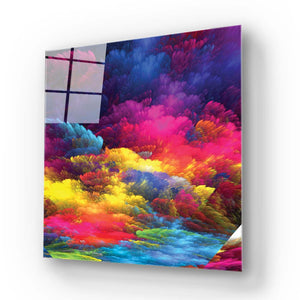 Colourful Clouds Glass Wall Art