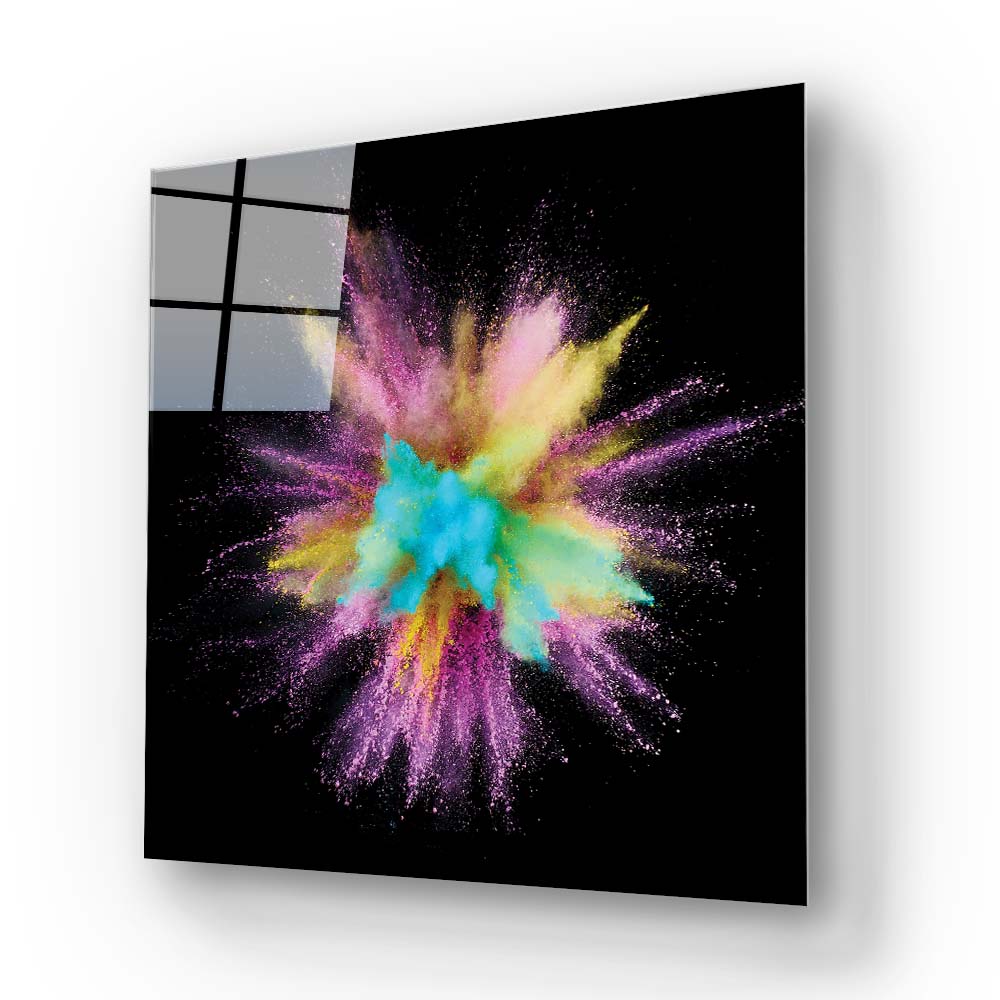 Colourful Explosion Glass Wall Art