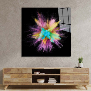 Colourful Explosion Glass Wall Art