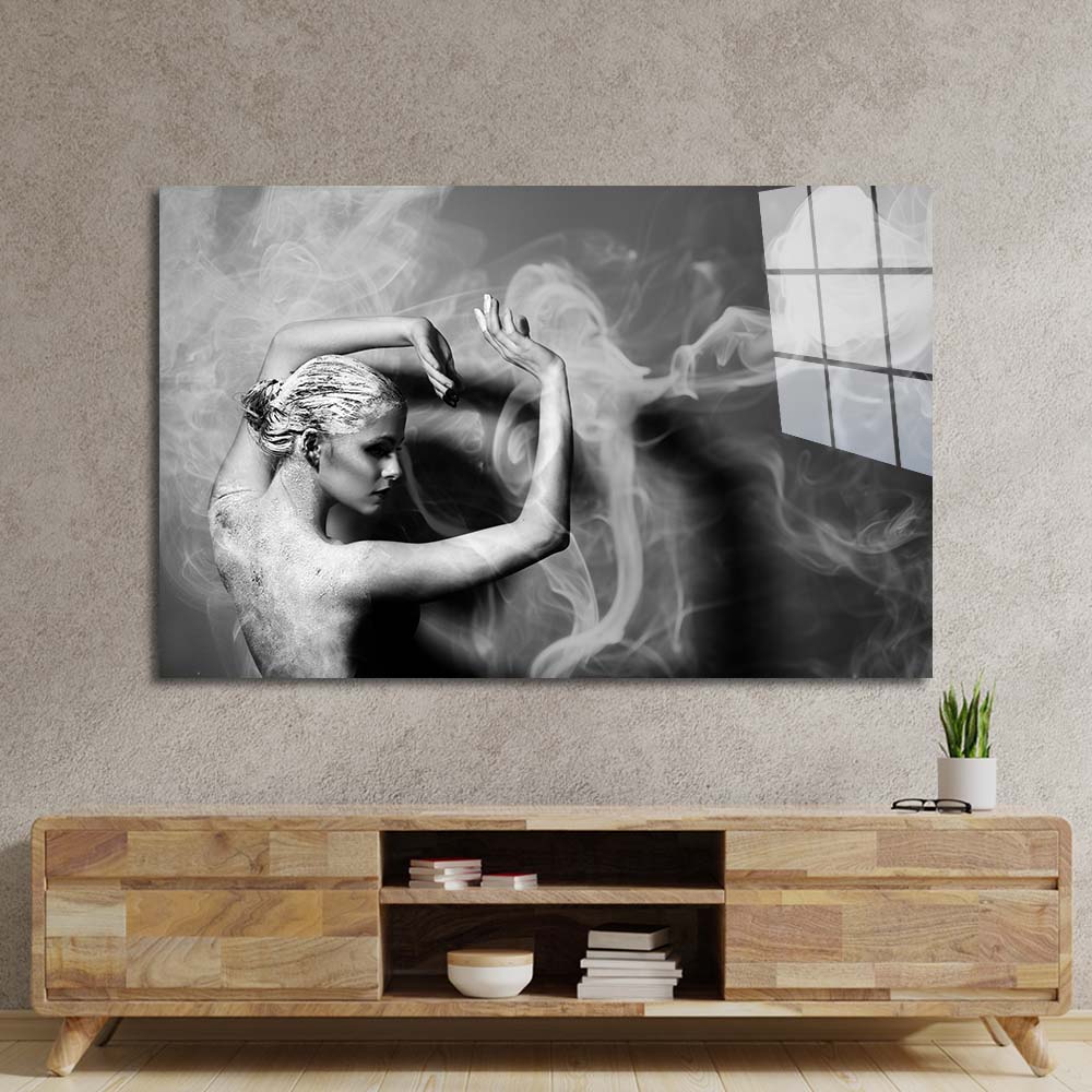 Dancing in Ash Glass Wall Art