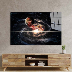 Dying Planet Glass Wall Art