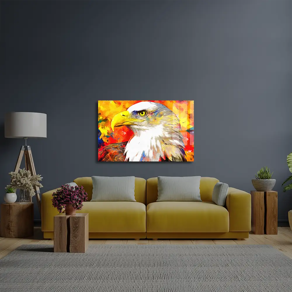 Eagle Artist Animal Glass Wall Art