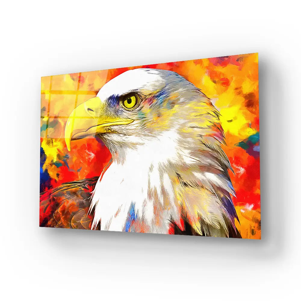 Eagle Artist Animal Glass Wall Art