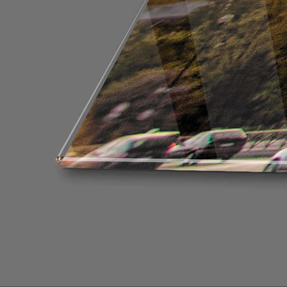 Eiffel Tower Sunset Glass Wall Art