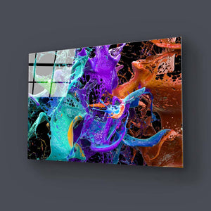 Exploding Paints Glass Wall Art