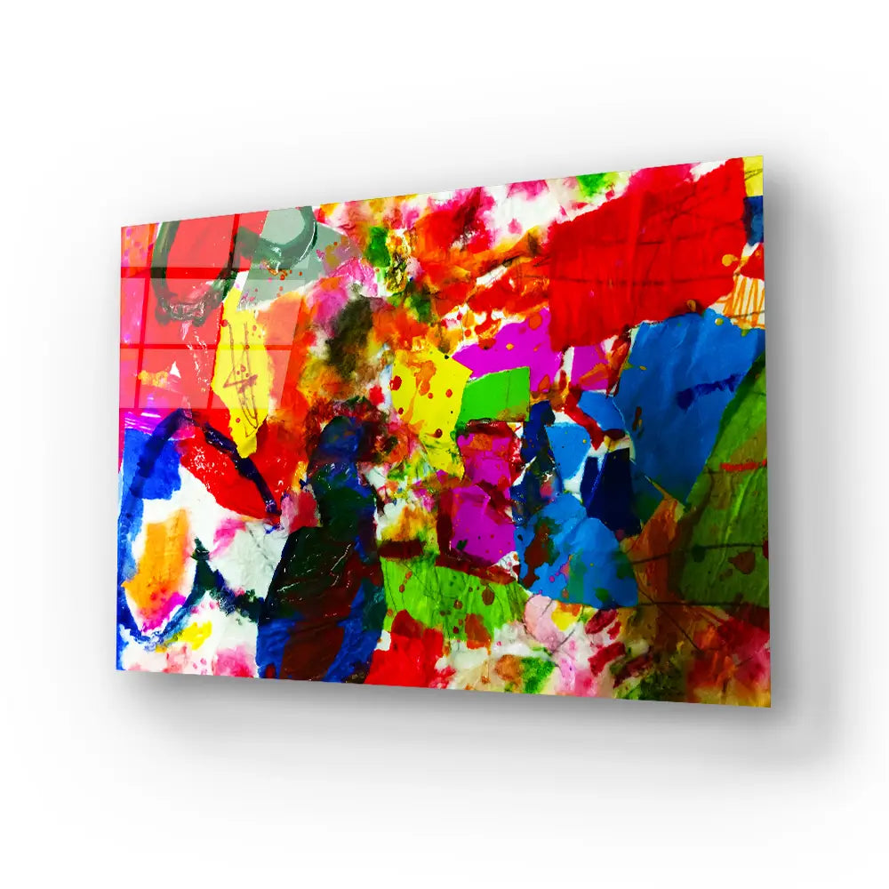 Expressionism Art Mixed Media Glass Wall Art