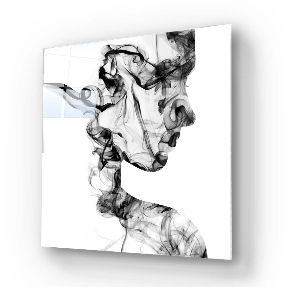 Female Figure in Smoke Glass Wall Art