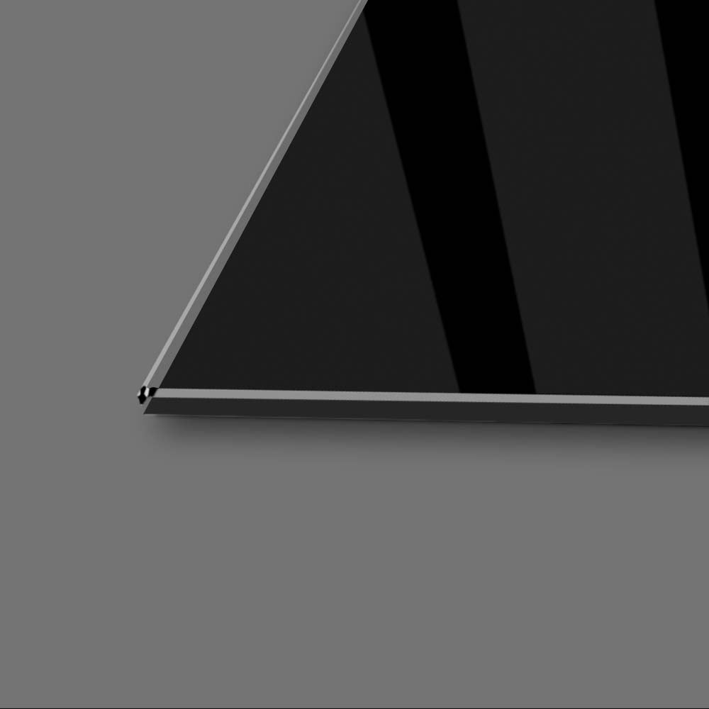 French Bulldog Black and White Photo Glass Wall Art