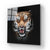 Front-Facing Tiger in Spotlight Glass Wall Art