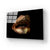 Golden Lips Glass Wall Art