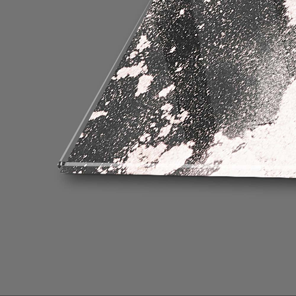 Grey Alcohol Ink Abstract Glass Wall Art