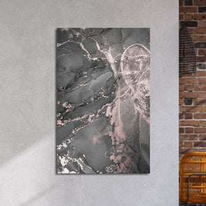 Grey Alcohol Ink Abstract Glass Wall Art