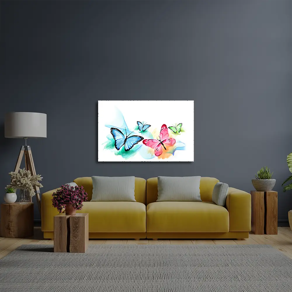 Group Butterfly Glass Wall Art