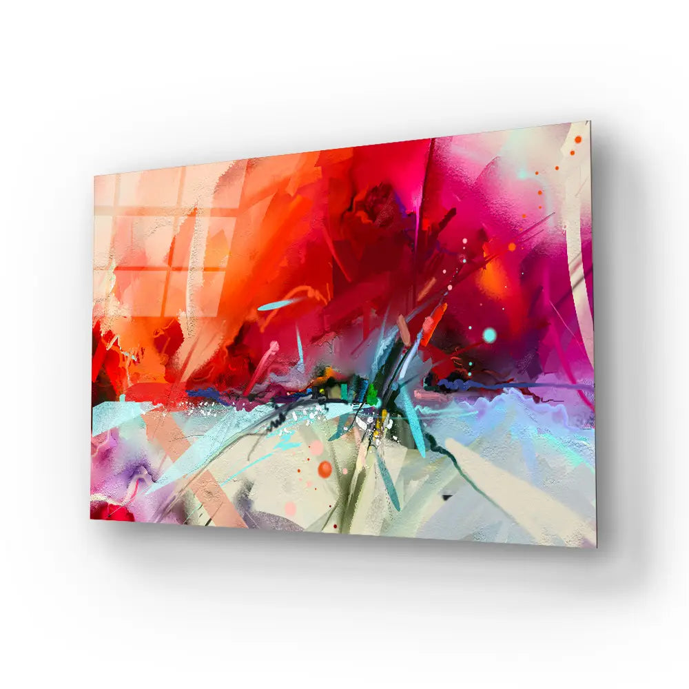 Hand Drawn Brush Stroke Glass Wall Art